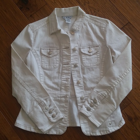 CAbi Jackets & Blazers - Cream Cabi SM Denim Jacket